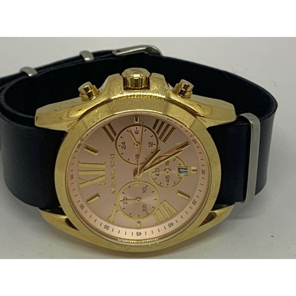 Michael Kors MK6359 Women's Leather Analog Pink Di - Picture 6 of 11